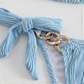 Miniatyrbild 4 av 5: Sexig Bikini Set Dam Baddräkt Push Up BH Bikini Set 2 Delar Baddräkter Baddräkt Strandkläder String Bikini Set Svart M Black M