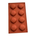 Miniatyrbillede 4 af 6: (9 Hulrum Brun) Mini Madeleine Silikonform 2 Stykker Non-Stick Madeleine Form Madeleine Form til Chokolade Mousse Muffin Budding