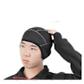 Miniatyrbillede 5 af 5: XYC Skull Cap Hjelmforing med Brillehuller, Vinter Termisk Cykelhue til Mænd & Kvinder, Cykelhue Beanie-sort