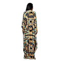 Miniatyrbild 5 av 5: Kvinnors tryckta maxiklänning fladdermusärm strandklänning plus size solklänning strandkläder kaftan cover-ups Dn0533