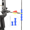 Miniatyrbild 2 av 5: 1 Set Pilbåge Sträng Finger Saver Skyddande Utrustning, Quickshot Guard Finger Saver Silikon Finger Protector För Recurve Compound Båge（Blå）