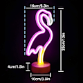 Miniatyrbilde 2 av 5: Flamingo Neon-skilt - Flamingo LED-skiltdekor - Batteri USB-drevet