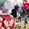 Pikkukuva 5 / 5: Talven vauvan lapaset fleece-vuori taapero pojat lämpimät pehmeät hanskat f