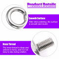 Miniatyrbilde 4 av 5: 10 stk M4*10 Øyebolter 304 Rustfritt Stål Løftering Ring Sha