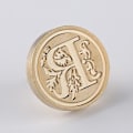 Miniatyrbilde 1 av 5: Elite Brass Retro Alphabet Initials Voksforseglingsstempel 26 Bokstaver A-z Voksforseglingsstempel For Postdekorasjon DIY Kortlaging（R）