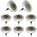 Miniatyrbillede 1 af 5: Solcelle gulvlamper, 12 LED sollamper til udendørs brug, have lamper 6000 K, Ip65 vandtæt, varm hvid (8 stk) 8\"