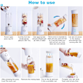 Miniatyrbilde 4 av 5: Bærbar Blender, Reiseblender Smoothie Maker 480ml Usb Oppladbar Juicer Mikser 100w Mini Personlig Fruktblender Med 6 Rustfrie Stålblad For