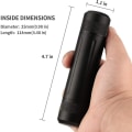 Miniatyrbillede 2 af 3: Lufttæt lugtsikker beholder Mini bærbar forseglet krukke vandtæt aluminiumslegering opbevaringsbeholder nøglering askebæger
