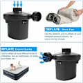 Miniatyrbillede 3 af 5: Elektrisk luftpumpe - 220W 2 i 1 elektrisk oppustelig og deflator wi