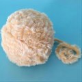 Miniatyrbild 1 av 5: DIY Polyester Chunky för Stickning Roving Virkning 32 Meter/Härva Beige Beige