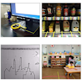 Miniatyrbild 4 av 5: 5 st Grafiktejp Självhäftande Konstnärstape Rutnät Markeringstape Whiteboard Rutnätstape Torr Slumpmässig Färg（6mm）