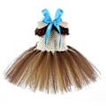Miniatyrbillede 3 af 5: Princess Tutu Moana Pocahontas Kjole Blomsterpige Kjole Tulle Kjoler Cosplay Kostume（M(3-4Y) Beige）