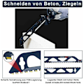 Miniatyrbild 3 av 5: Tungstenkarbidstålblad för sticksåg för metall, trä, sten, sticksågstillbehör för luftbetong, tegel, betong, cementskiva, längd (455 mm (S2243HM))