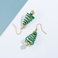 Miniatyrbilde 4 av 5: Juletrær Spiral Øredobber Feminine Julepynt