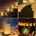 Miniatyrbilde 5 av 5: 2 stk. brannsikkert lyspapirpose med cdeur-form - Papirlykt for arrangementer, fester