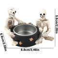 Miniatyrbilde 4 av 4: 1 stk. Holdbar Halloween-lysestake i harpiks, skrekkdekor til stue