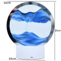 Miniatyrbild 5 av 5: RGB LED Sand View Lamp, Moving Purple Sand Art Night Lamp, 7 Färger Timglaslampa 3D Deep Sea Display Dekoration Julgåva
