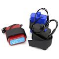 Miniatyrbillede 5 af 5: 8.4v batteripakke 26650 batteriboks, Usb/8.4vdc dobbelt interface vandtæt batteriboksblå
