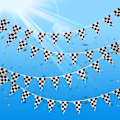 Miniatyrbillede 5 af 5: 10 meter ternet banner, racerflag, festflag, bannerrekvisit