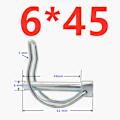 Miniatyrbild 2 av 4: Sats med 10 fällbara stift 6 mm x 45 mm för rör Ø 40 mm (10 stycken)