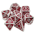 Miniatyrbillede 3 af 5: 7 stk./pakke Polyhedral Zinklegering til Drageskæl DnD RPG Brætspil Terninger (11) 11