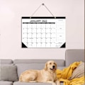 Miniatyrbild 2 av 5: 2022 Kalender Engelsk Version Klassisk Svart Väggkalender 18 Månader