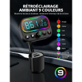 Pikkukuva 5 / 5: Auton Bluetooth, Nopea USB C 18W Bluetooth 5.0 FM-lähetin 9 tuuman