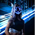 Pikkukuva 1 / 4: LED-kauhunaamio, Halloween-naamio, puhdistus 3x valotehosteilla, Con