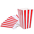 Miniatyrbillede 1 af 2: 50 stk. Røde Stribede Popcornæsker Karnevalsfester Mini Papir Popcorn Og Slikbeholdere