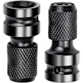 Miniatyrbilde 3 av 5: 2 stk. Sockeladaptere 1/2\" firkant til 1/4\" Slagtrekker Slagadapter Hurtigutløserkonverter for Slagtrekker Skralle og Skrutrekker Bit Holder