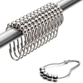 Miniatyrbillede 1 af 3: 12 stk. Metal Rustfrie Perler Bruseforhængskroge Ring Hjem B