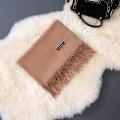 Miniatyrbild 4 av 4: Dam vinter varm sjal kashmir lång wrap sjal rutig stickad halsduk pashmina（kaffe）