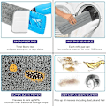 Miniatyrbilde 4 av 5: 16,5\"x5,5\"(Grå) 6stk Mopputskiftningsputer Mikrofiber Spraymopp for Spraymopper