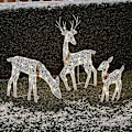 Miniatyrbillede 4 af 5: Jul Elg Hjorte Led Nattelys Glødende Glitter Rådyr Jul Hjem Udendørs