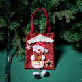 Miniatyrbillede 2 af 5: Julegavepose Langben Tote Taske 3D Figur Julegodtepose Børns Julegaver (Julemanden)