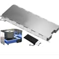 Hopfällbart vindskydd i aluminiumlegering, 10 plattor camping vindskydd