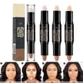 3 stk. Dobbeltsidet Highlight & Kontur Stick Make Up Concealer Kit Til 3d Ansigtsformning Krop Formning Make Up