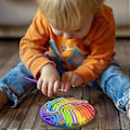 Miniatyrbilde 4 av 5: Yoyocats Sensorisk Tavle, Yoyo Cats Sensorisk Aktivitetstavle, Silikon Fidget Leke Round Red