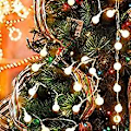 Miniatyrbillede 2 af 5: Globe Lyskæde Vandtæt 10m 80 Led  Lyskæde Stik i Strømforsynet Julelys（Hvid）