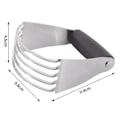 Miniatyrbillede 2 af 4: Dej Blander Rustfrit Stål Kage Cutter, Kage Cutter & Dej Mixer Med 4 Blade Kage Cutter Dej Masher（Sort）