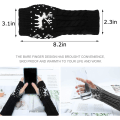 Miniatyrbilde 3 av 5: Vinter Fingerless Hansker - Dame Arm Varmer Hansker Strikket Heklet
