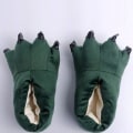 Miniatyrbillede 2 af 5: Unisex hjemmesko Monster Claw Nyhed Plys Pote Varm Blød Bomuld Dyr Fantasy Cosplay Kostume Sko Efterår Vinter Indendørs（L Grøn）