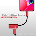 Miniatyrbilde 4 av 5: 2 i 1 Type-c til 3,5 mm Jack-konverter USB C til 3,5 mm hodetelefonlader