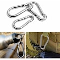 Miniatyrbilde 2 av 5: 10 x 40mm x 4mm karabiner, 304 rustfritt stål karabiner med fjærbelastet lås