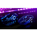 Miniatyrbillede 3 af 5: Trådløs gamingmus med RGB-baggrundsbelysning, genopladelig, 6 programmerbare knapper (grå sølv)