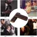Miniatyrbillede 4 af 4: 1 stk. læder cigar etui - brunt PU læder 2 fingre cigar bæretaske