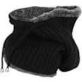 Pikkukuva 5 / 5: Termo fleece -neulepipo 2 in 1 hupullinen huivihattu W