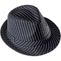 Pikkukuva 1 / 5: Pieni retro englantilainen hattu, raidallinen jazz-hattu.