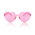 Miniatyrbillede 2 af 5: 2 pak Rimless hjerteformede solbriller til kvinder, et stykke gennemsigtige trendy kærlighedsbriller（B）