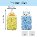 Miniatyrbillede 3 af 4: 2 søde dyrehåndklæder til ophængning, bløde og fluffy mikrofiber